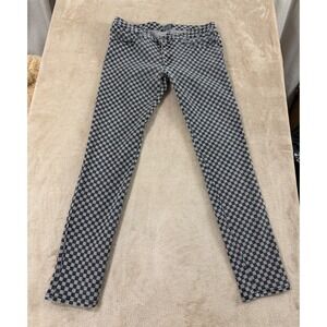 Tripp NYC Harlequin skinny jeans Women 34x31 checkered pattern Stretch